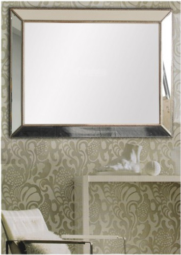 Print Decor Reverse Beaded Angle Mirror