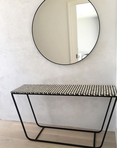 Modern Circular Mirror  above vanity