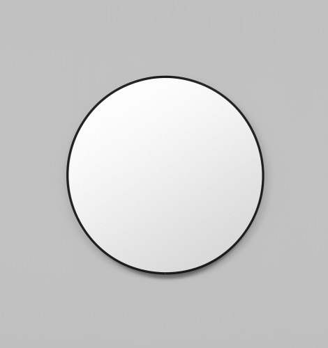 Simplicity Round Metal Mirror | Black