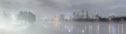 Lakeside Mist | Panoramic Format | by Nick Psomiadis