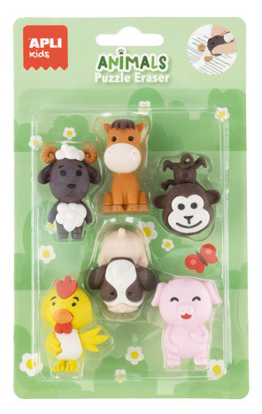 Gumice puzzle Apli Životinje