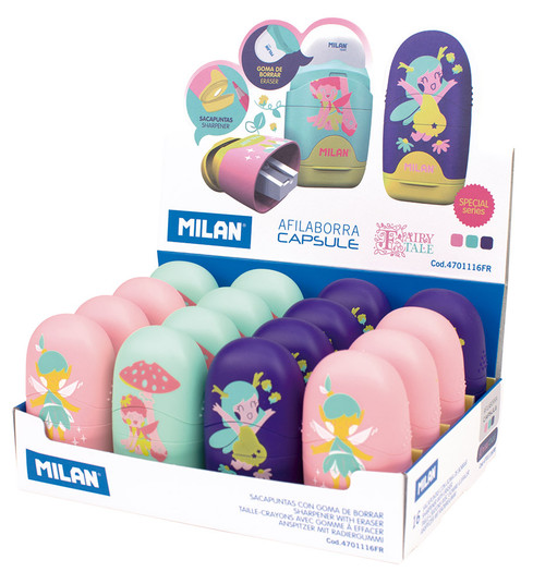 Gumica+šiljilo MILAN Capsule Fairy Tale
