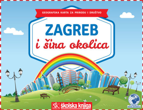 Geografska karta za prirodu i društvo: ZAGREB I ŠIRA OKOLICA: presavijena, mjerilo 1: 175 000