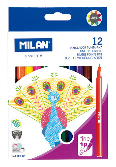 Flomasteri 1/12 MILAN Peacock tanki vrh perivi karton