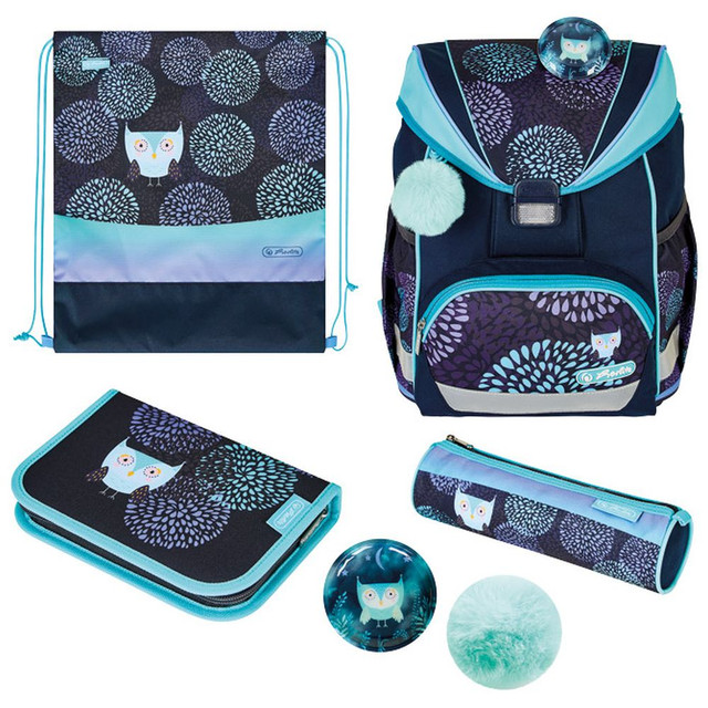 Torba školska anatomska 4/1 Ultralight Plus Flower Owl Herlitz