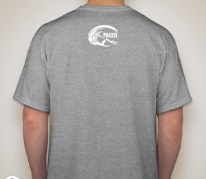 Praxis Skiercrafted Skis Sports Grey T-Shirt