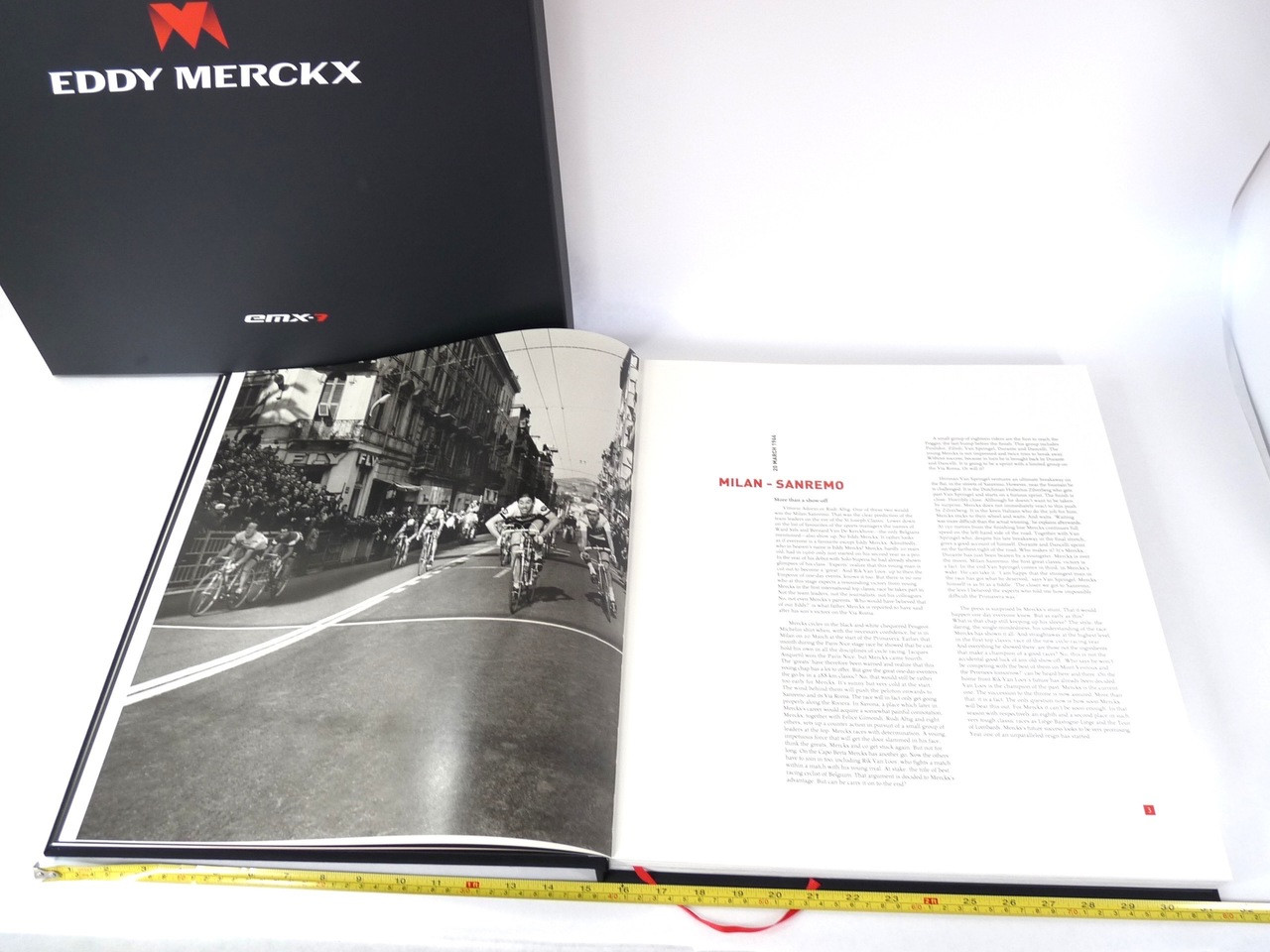 Eddy Merckx : EMX-7 Art table Book almost 3 FEET ACROSS RARE! NOS 