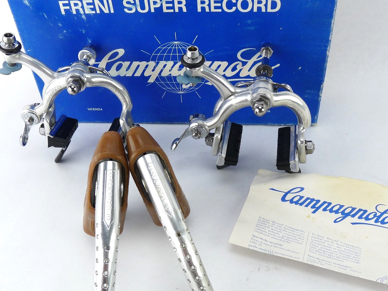 Campagnolo Super Record Brake set 60mm reach nutted NOS - Vintage 