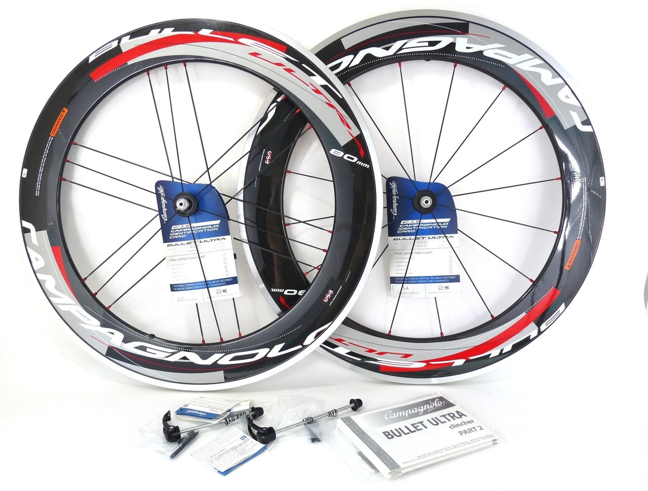 Campagnolo BULLET ULTRA Bright 11 speed wheelset 80mm Clincher USB 