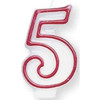 Number 5 (5th) Birthday Candle