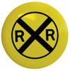 Railroad Crossing Sign Flying Disc 