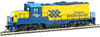 EMD GP9M - Standard DC -- Ontario Northland #1600 (yellow, blue; Chevrons Logo) EMD GP9M - Standard DC -- Ontario Northland #1600 (yellow, blue; Chevrons Logo)