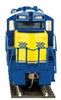 EMD GP9M - Standard DC -- Ontario Northland #1600 (yellow, blue; Chevrons Logo)