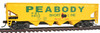 Offset Quad Hopper - Ready To Run -- Peabody Short Line #6802 Offset Quad Hopper - Ready To Run -- Peabody Short Line #6802