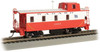 Slanted Offset-Cupola Caboose - Ready to Run -- Wabash #2824 (white, red) Slanted Offset-Cupola Caboose - Ready to Run -- Wabash #2824 (white, red)