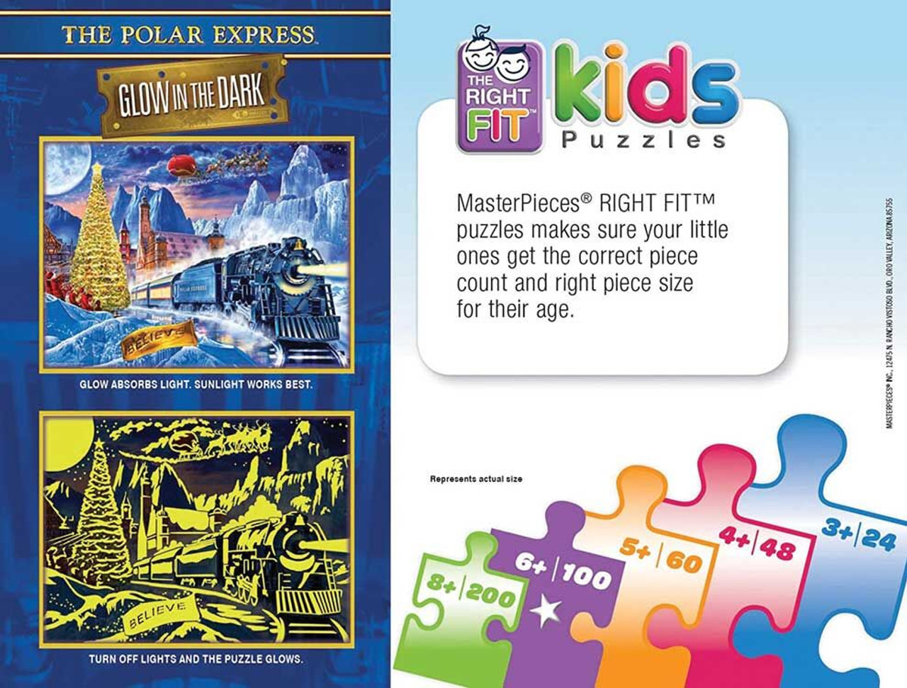 The Polar Express Glow Puzzle -- 100 Pieces