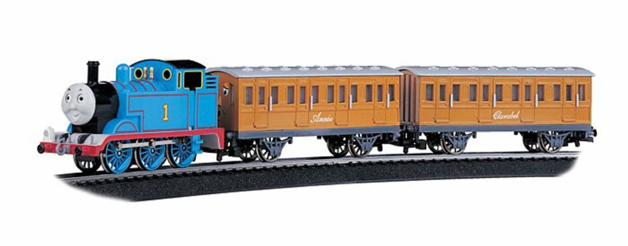 Thomas the Tank Engine with Annie Clarabel Train Set (blue, red