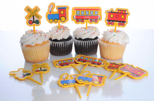 Railroad Theme Cupcake Picks (12 ct)