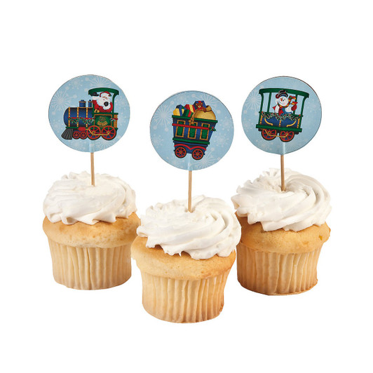 Holiday Train Cupcake Picks Holiday Train Cupcake Picks