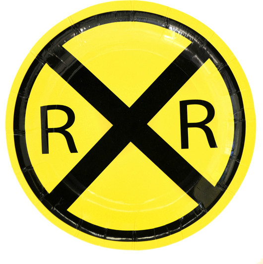 Railroad Crossing Train Party Dessert Plates (8 ct)