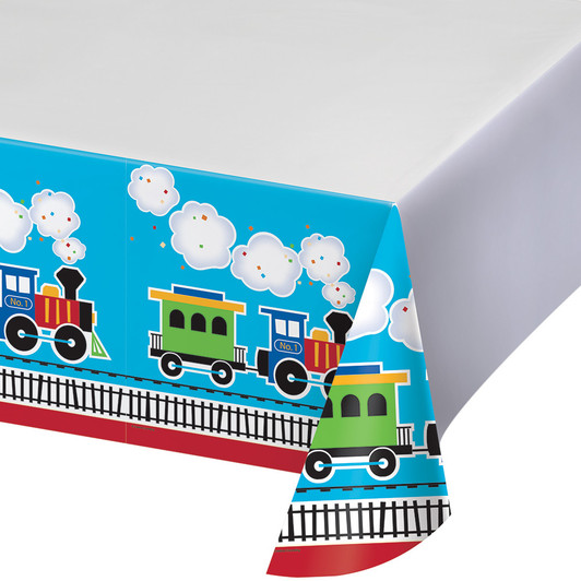 All Aboard Train Party Tablecover All Aboard Train Party Tablecover