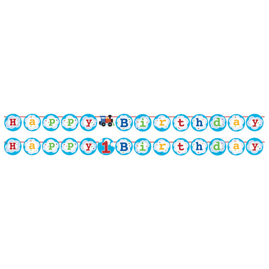 All Aboard Train Party Shaped Ribbon Banner All Aboard Train Party Shaped Ribbon Banner