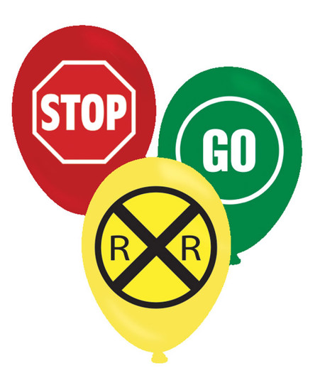 Stop and Go Sign Party Latex Balloons (6 ct) Stop and Go Sign Party Latex Balloons (6 ct)