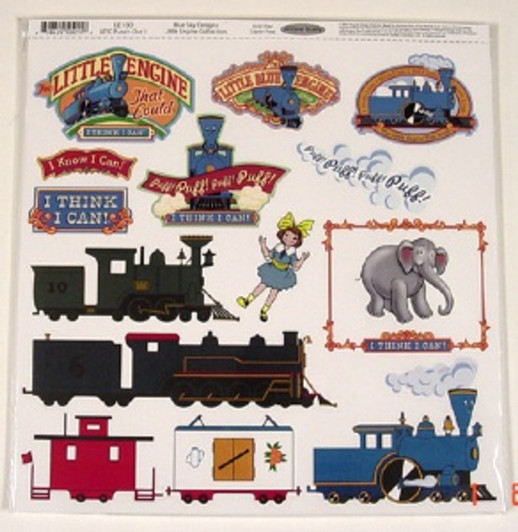 Little Engine That Could Punch-Out Style #1 Sticker Sheet Little Engine That Could Punch-Out Style #1 Sticker Sheet