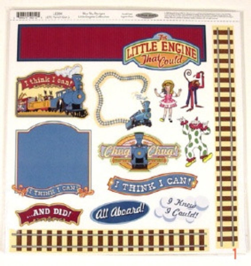 Little Engine That Could Punch-Out Style #2 Sticker Sheet Little Engine That Could Punch-Out Style #2 Sticker Sheet