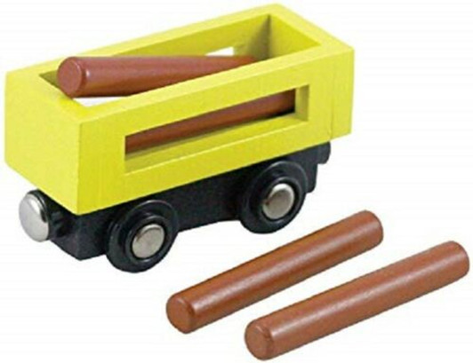Li’l Chugs Wooden Trains Log Freight Car Li’l Chugs Wooden Trains Log Freight Car