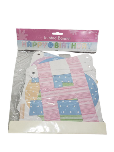 Pet Party Paw Print "Happy Birthday" Jointed Banner Pet Party Paw Print "Happy Birthday" Jointed Banner