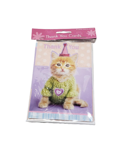 Pet Party Cat Thank You's (8ct) Pet Party Cat Thank You's (8ct)