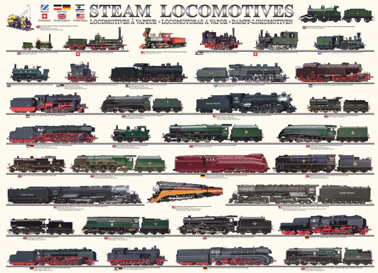 Steam Locomotives Puzzle 1000pc Steam Locomotives Puzzle 1000pc