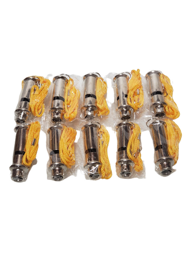 Metal Train Conductors Whistle Pack of 10 Metal Train Conductors Whistle Pack of 10
