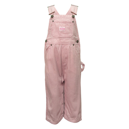 Key Kid's Pink Stripe Bib Overall Size 5