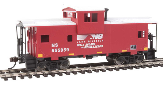 Wide-Vision Caboose - Ready to Run -- Norfolk Southern (red, white) Wide-Vision Caboose - Ready to Run -- Norfolk Southern (red, white)
