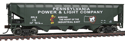 Offset Quad Hopper - Ready To Run -- Pennsylvania Power & Light PPLX #170 Offset Quad Hopper - Ready To Run -- Pennsylvania Power & Light PPLX #170