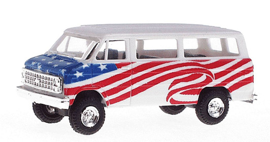 HO Scale Chevrolet Sportvan - American Flag Graphics HO Scale Chevrolet Sportvan - American Flag Graphics