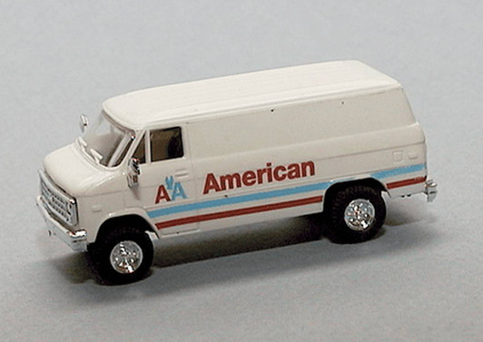 HO Scale Chevrolet Cargo Vans - American Air Lines HO Scale Chevrolet Cargo Vans - American Air Lines