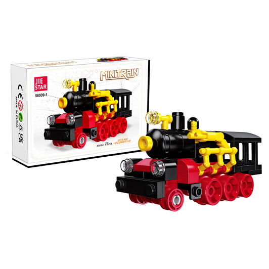  73 Pcs Steam Locomotive Building Blocks 
