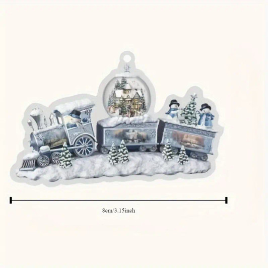 Acrylic Christmas Train Ornament Acrylic Christmas Train Ornament
