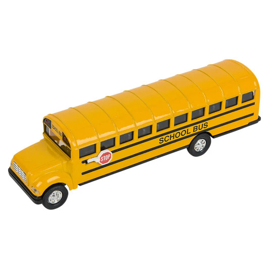 7" Die-Cast Pull Back School Bus 1pc 7" Die-Cast Pull Back School Bus 1pc