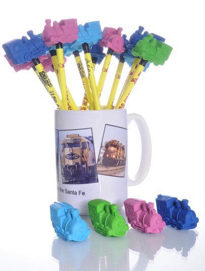 Locomotive Shaped Pencil Top Eraser