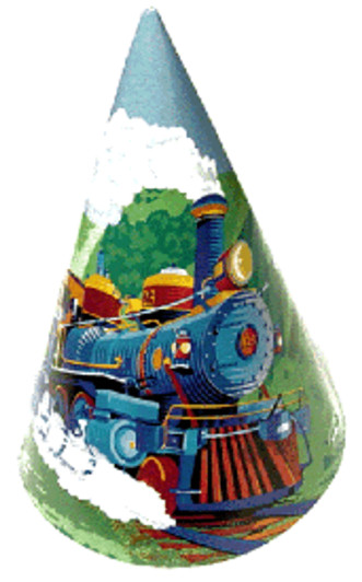 Express Train Party Cone Hats (8 ct) Express Train Party Cone Hats (8 ct)