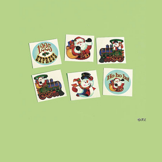 Holiday Train Tattoos (36 Pieces)