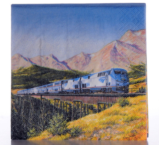 Amtrak Train Luncheon Napkins Amtrak Train Luncheon Napkins