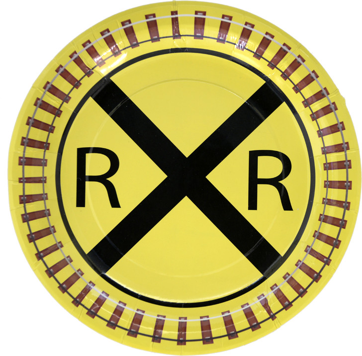 Railroad Crossing Train Party Dinner Plates (8 ct)