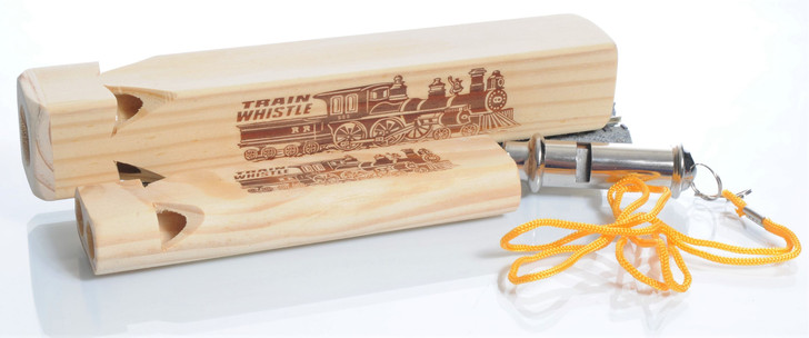 Wood and Metal Whistle 3 Pack (4Tone, 2Tone and Metal Conductor Whistle)