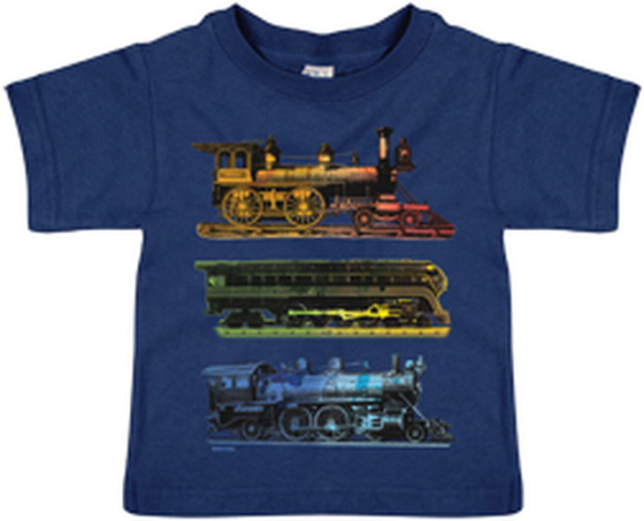 Watercolor Trains Shirt  4T
