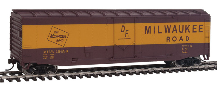 Boxcar - Ready to Run -- Milwaukee Road #8491 (Boxcar Red, yellow)